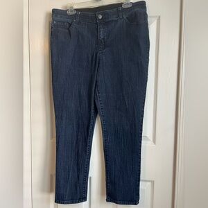 Chico’s Fabulously Slimming Dark Indigo Blue Denim Stretch GF Jeans Sz 3 [XL16]